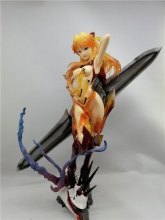 1/4 japanese anime action figures sexy naked Soryu Asuka Langley with motobike anime girl figure resin model figures