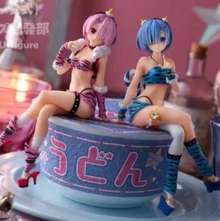 Re:Zero Ram Rem REM tiger stripe Bikini Ver. Model Collection Japanese Anime Action Figure Sexy Doll Statues