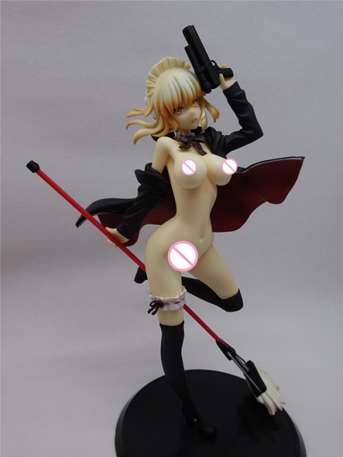 Fate/Grand Order saber figure with gun 1/6 黑塞巴 女仆