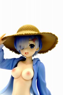 1/6 Precious Figure Rem Sexy Naked Hoodie Swimwear in a straw hat Ver. Hentai Anime Adult Nude Figure