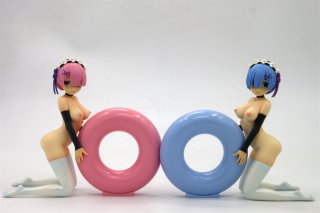 Re:Zero Kara Hajimeru Isekai Seikatsu Rem & Ram doughnut Original Figurine Transform Naked Collection Anime Figure