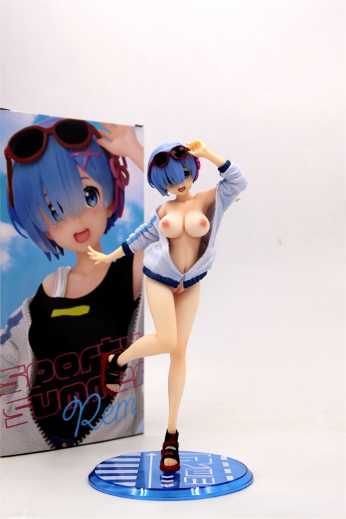 1/6 23CM Re:Zero Kara Hajimeru Isekai Seikatsu Rem Sporty Summer Original Figurine Transform Naked Collection Anime Figure