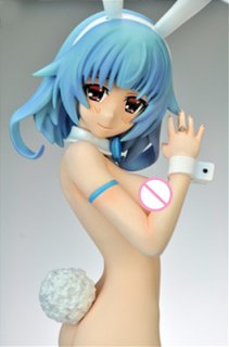 1/4 japanese anime naked Infinite Stratos sexy Kanzashi Sarashiki Bunny Girl resin Action Figure nude anime figure