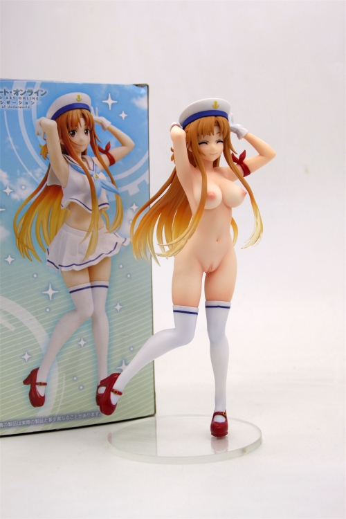 HIMODELGK 20CM Sword Art Online Asuna Marine Look Ver. Original Figurine Transform Naked Collection Anime Figure